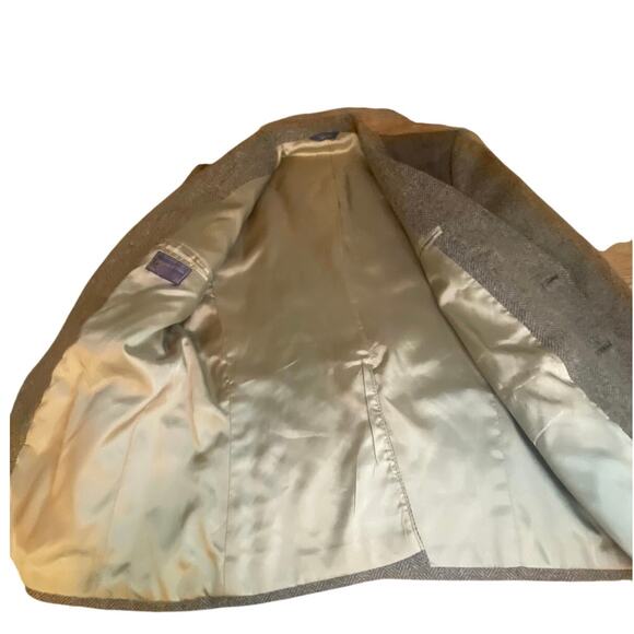 Pendleton Men's Wool Herringbone Blazer Jacket Sz 46 Elbow Patches Western Suede - Picture 5 of 13